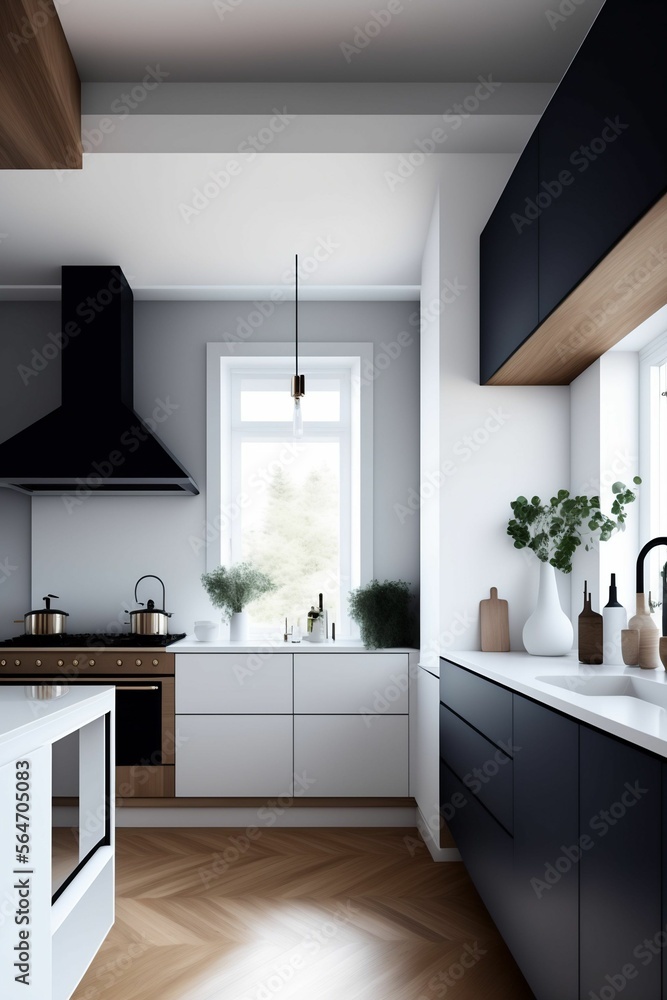 Fototapeta premium Modern kitchen interior