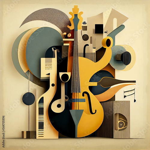Abstract jazz instruments