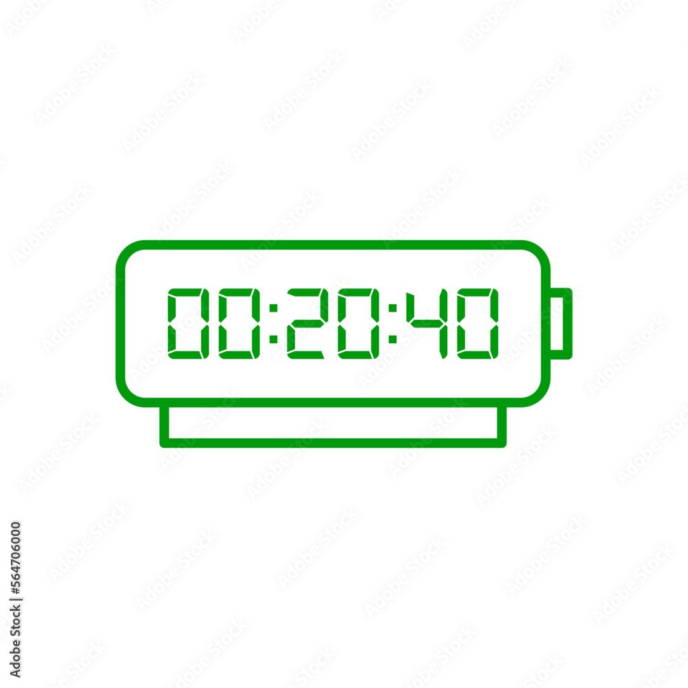 Digital clock icon vector design illustration. Digital clock icon vector design illustration.