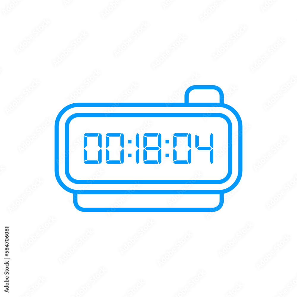 Digital clock icon vector design illustration. Digital clock icon vector design illustration.