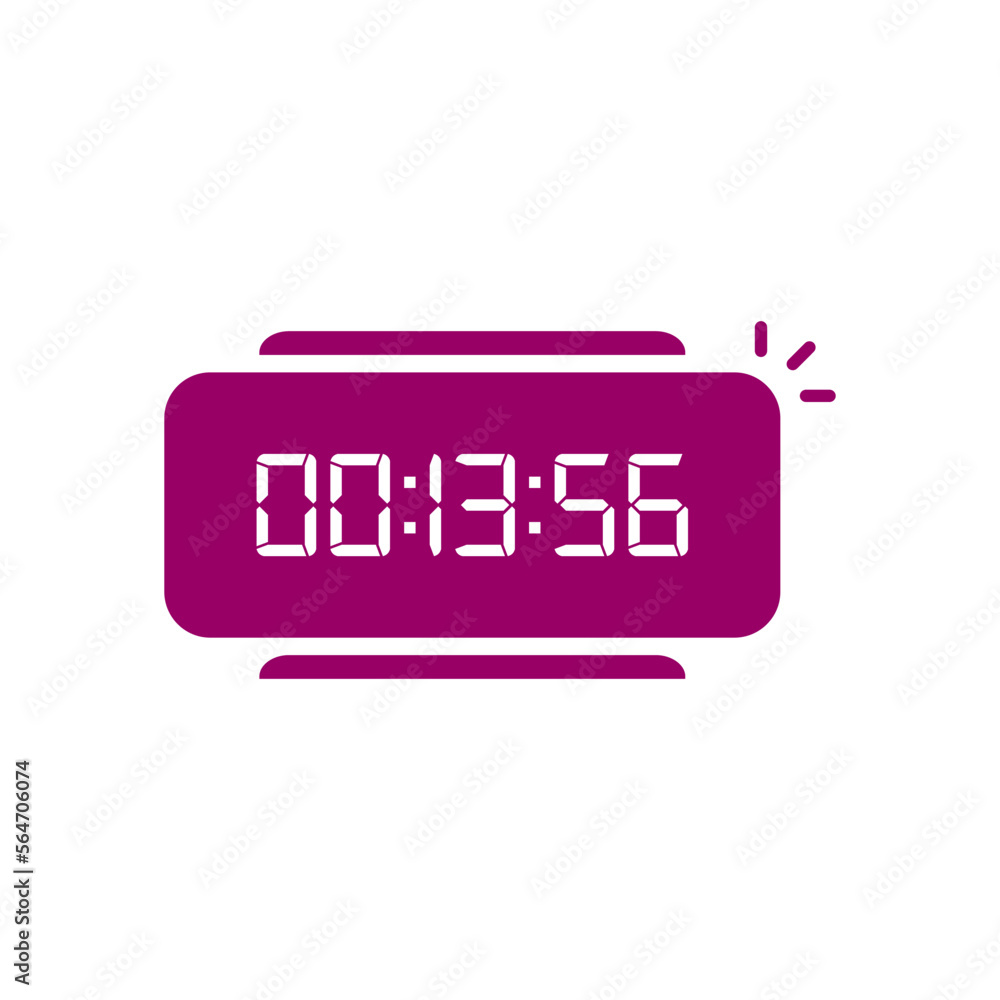 Digital clock icon vector design illustration. Digital clock icon vector design illustration.