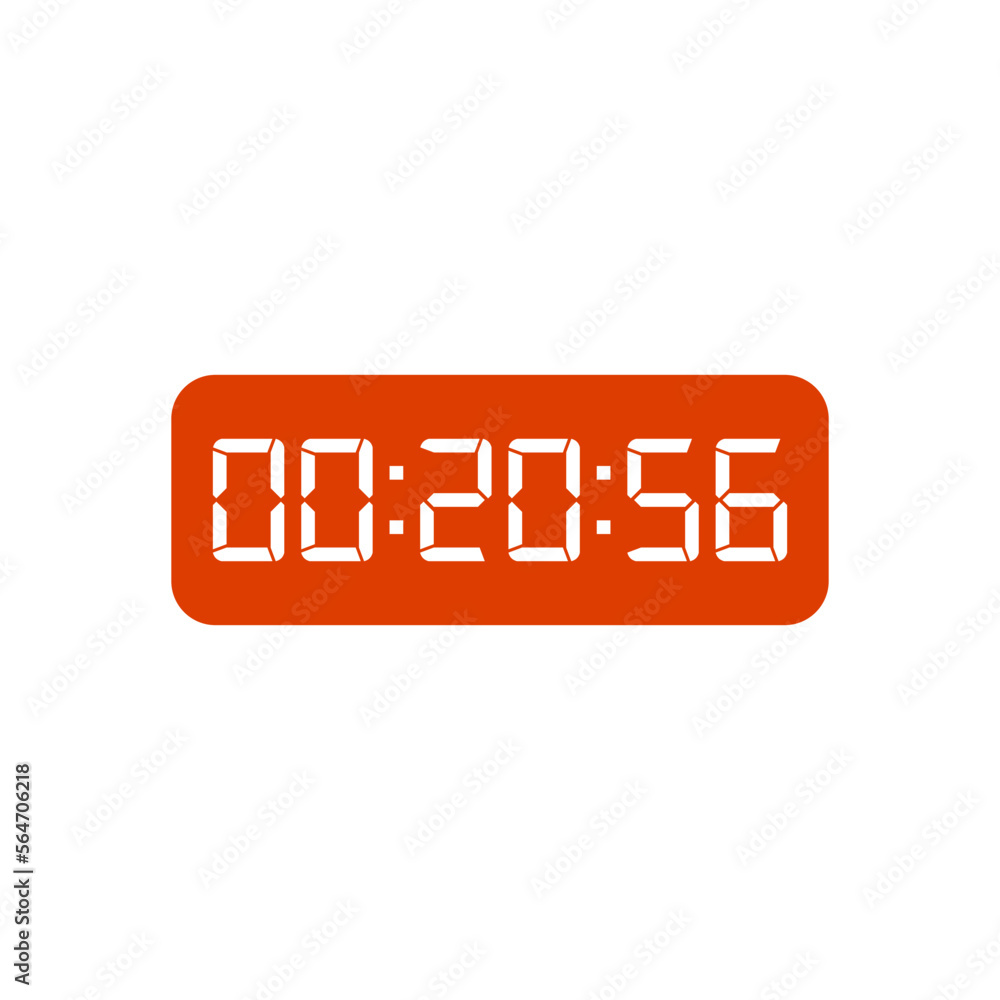 Digital clock icon vector design illustration. Digital clock icon vector design illustration.