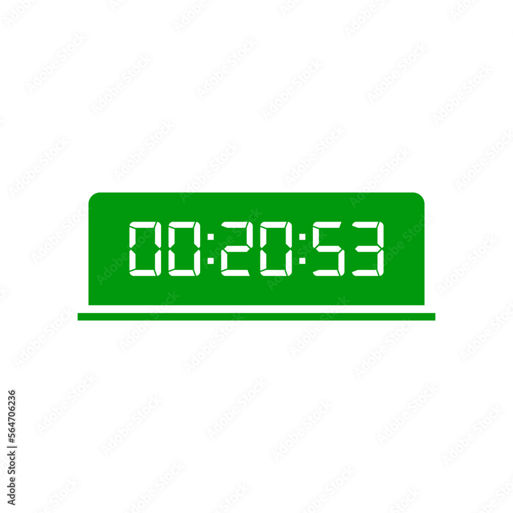 Digital clock icon vector design illustration. Digital clock icon vector design illustration.