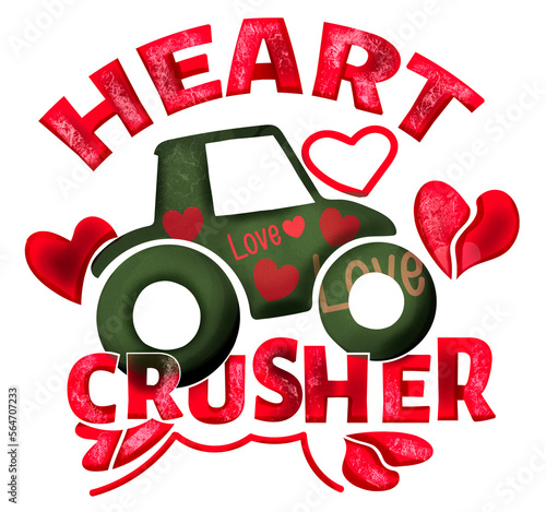 Heart Crusher - Valentine s Day Clipart