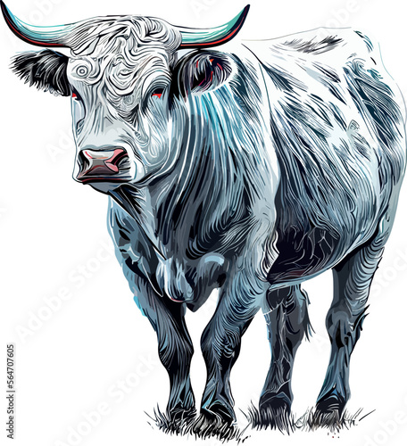 black and white cow