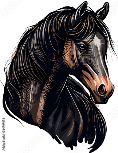 horse head vector illustration