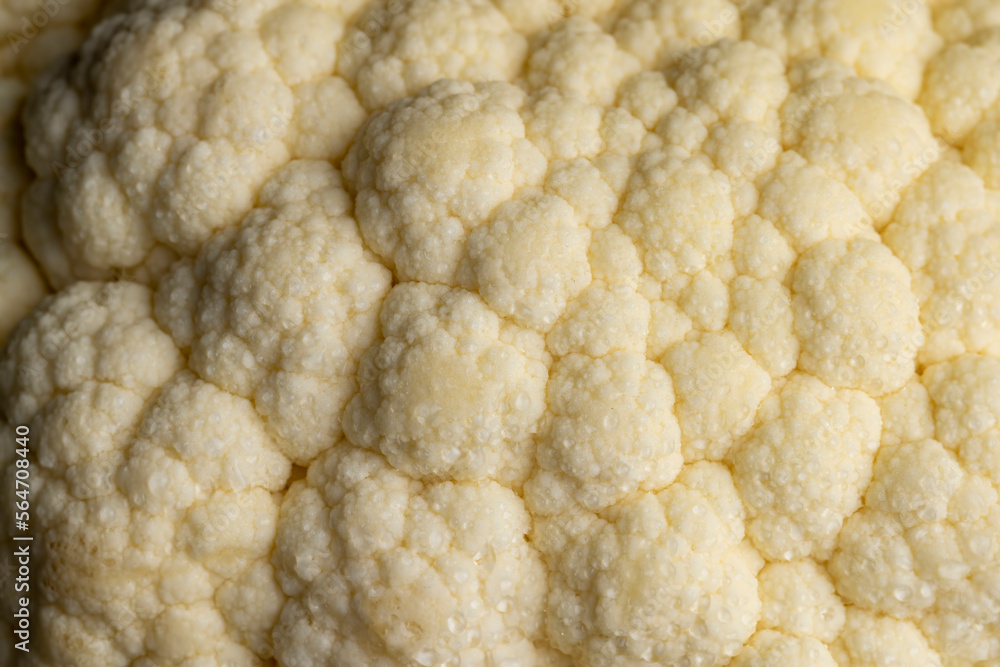 Cauliflower close up during cooking Cauliflower close up during cooking