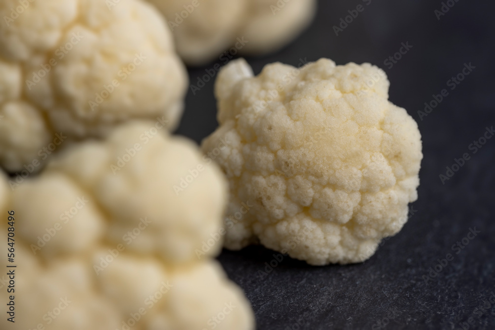 Cauliflower close up during cooking, fresh raw cauliflower Cauliflower close up during cooking, fresh raw cauliflower