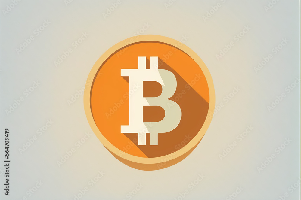 illustration of bitcoin. Generative Ai illustration of bitcoin. Generative Ai