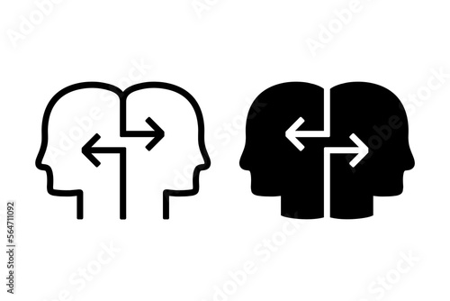 Interpersonal relationship icon. illustration vector