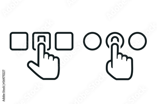 Click selection iocn. Illustration vector