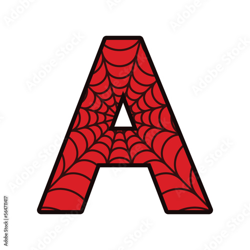 Spider alphabet letter A