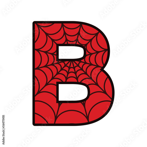 Spider alphabet letter B