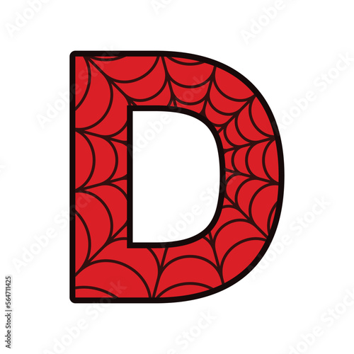 Spider alphabet letter D