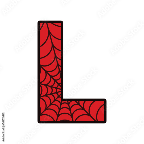 Spider alphabet letter L