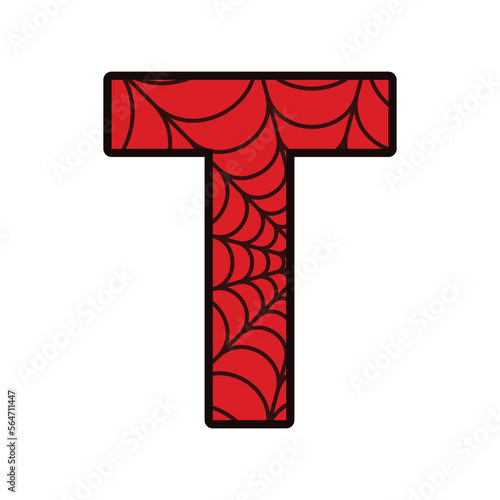 Spider alphabet letter T