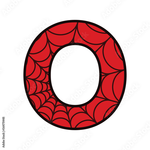 Spider alphabet letter O