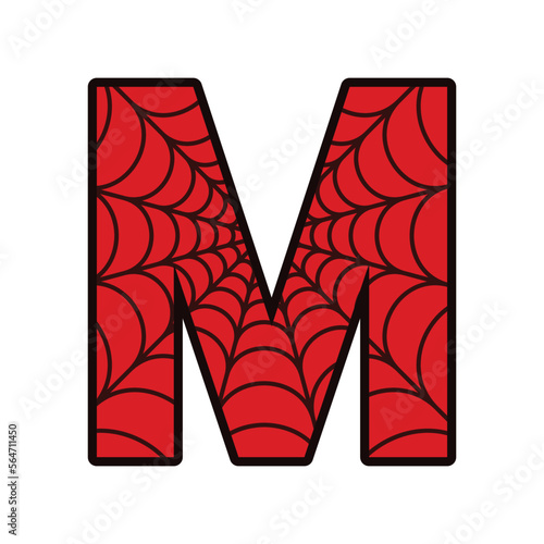 Spider alphabet letter M