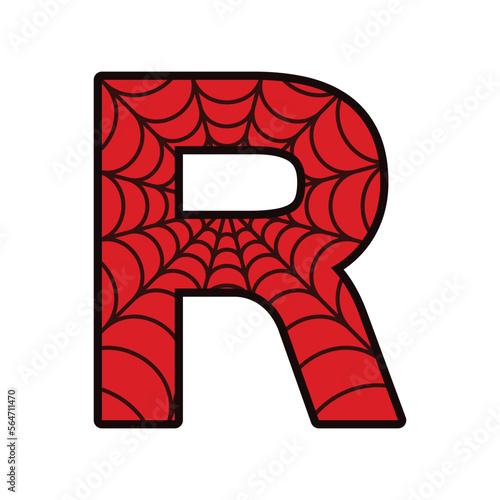 Spider alphabet letter R