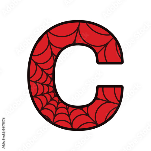 Spider alphabet letter C