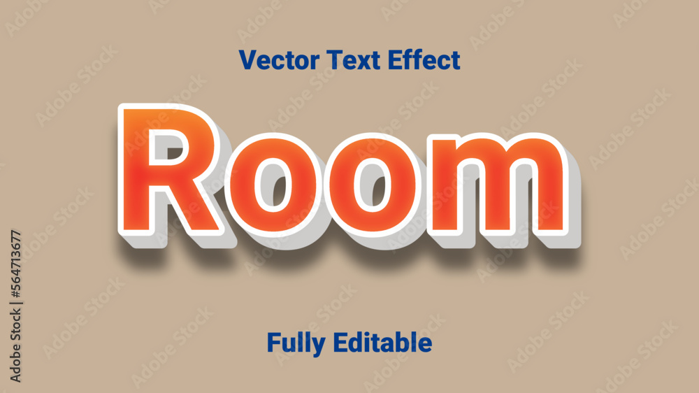 3d text effect Vector Fully Editable