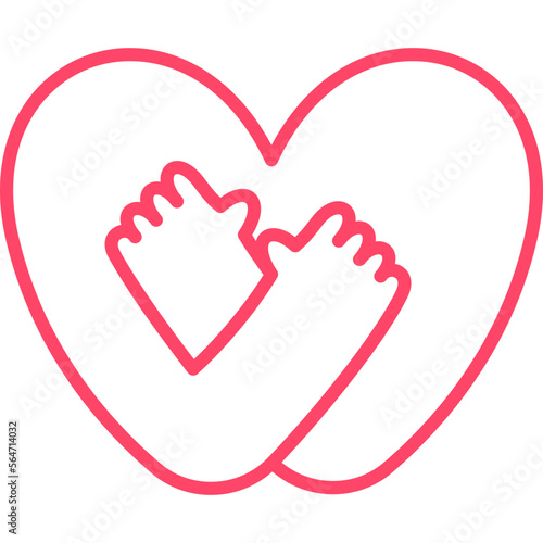 self hugging line icon for decoration, website, web, mobile app, printing, banner, logo, poster design, etc.