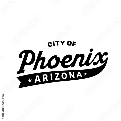 City of Phoenix lettering design. Phoenix, Arizona typography design. Vector and illustration.

