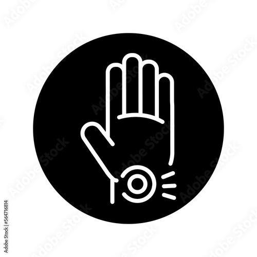 Carpal tunnel syndrome CTS olor line icon. Pictogram for web page