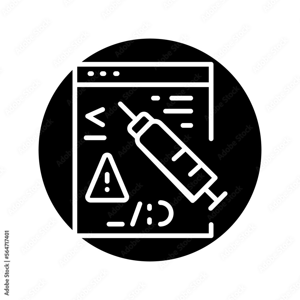 Code injection olor line icon. Pictogram for web page Code injection olor line icon. Pictogram for web page