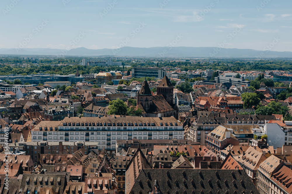 view over the roofs of Strasbourg