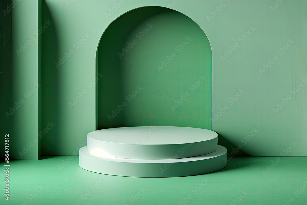 Simple green podium, Generative AI Simple green podium, Generative AI