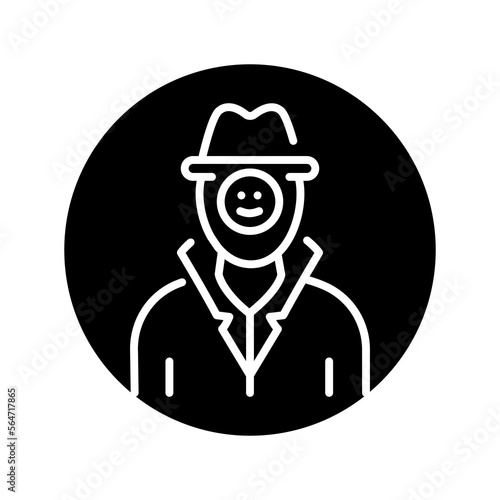 Illegal to impersonate olor line icon. Pictogram for web page