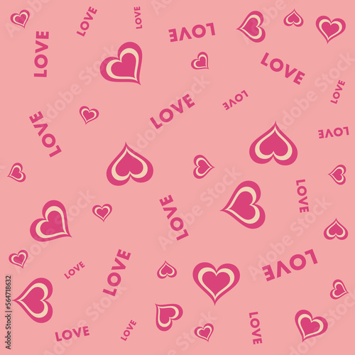 Love and heart shapes pattern, love background , happy valentine's day 