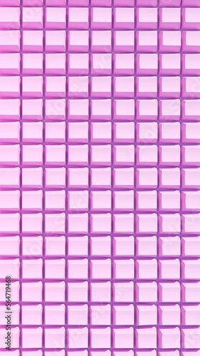 Pink Keyboard Keys Pattern Mosaic Geometric Grid Vertical Backdrop Violet Purple 3d illustration render