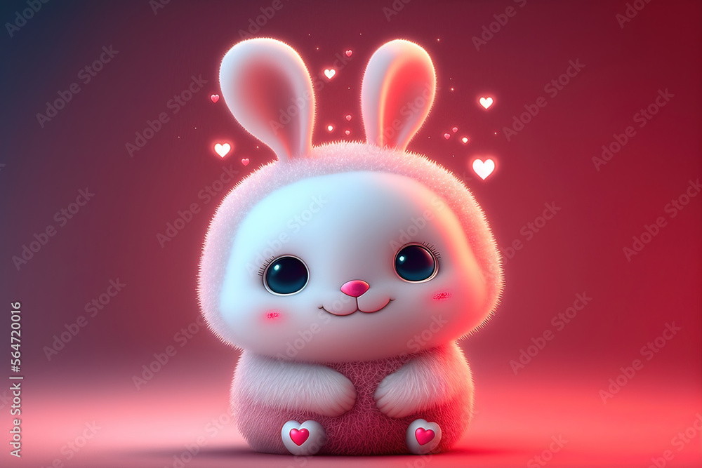  cute littleanthropomorphic valentine Generative AI	

