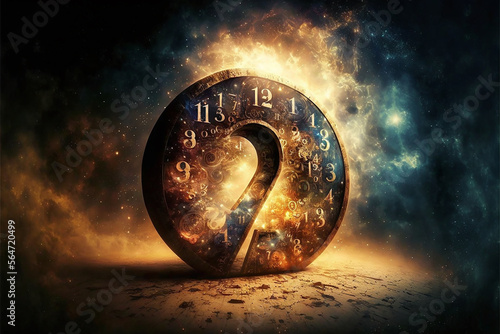 Numerology. The belief that numbers have a special significance and can be used to predict the future or understand the nature of reality. number astrology background. AI generative photo
