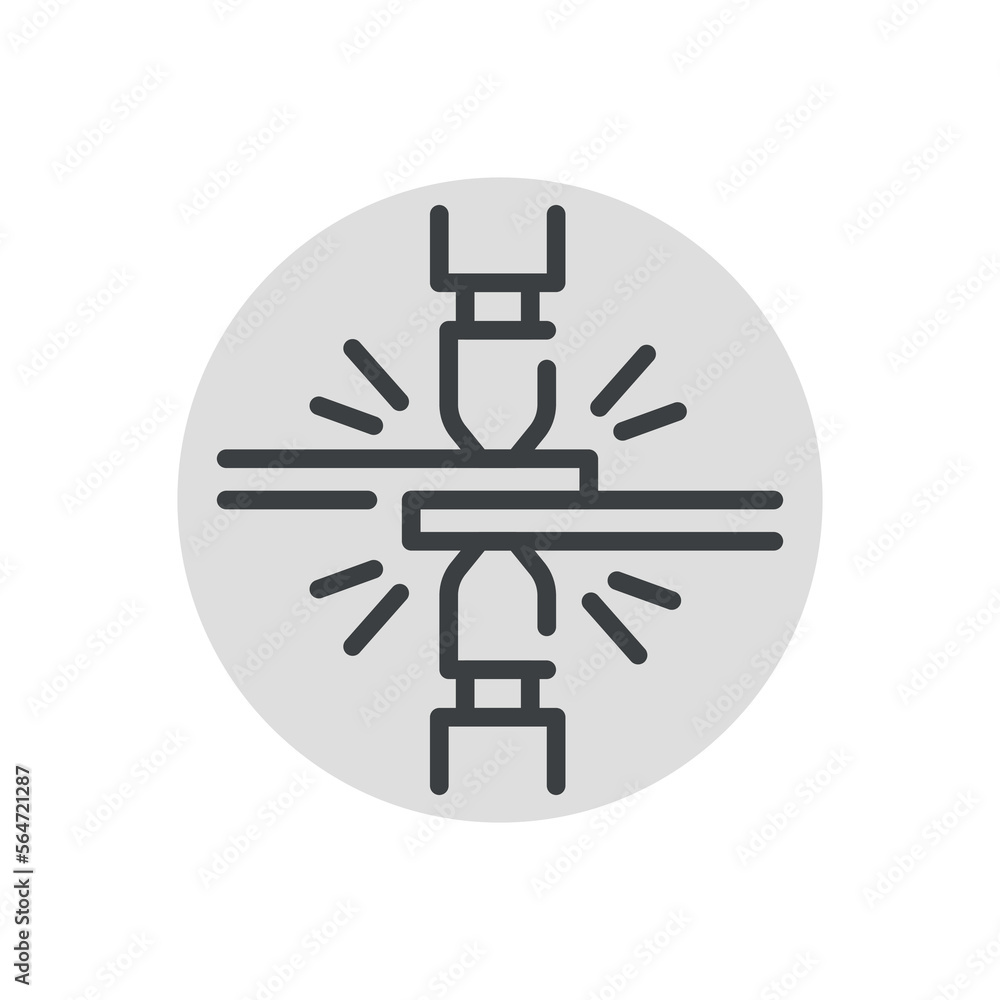 Spot welding сolor line icon. Metal work. Spot welding сolor line icon. Metal work.