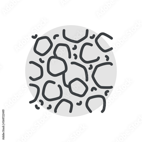 Crushed stone сolor line icon. Road construction.
