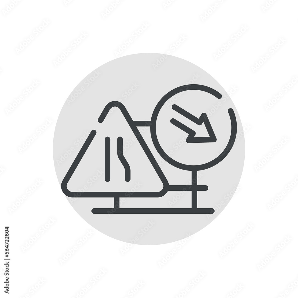 Road repair сolor line icon. Road construction. Road repair сolor line icon. Road construction.