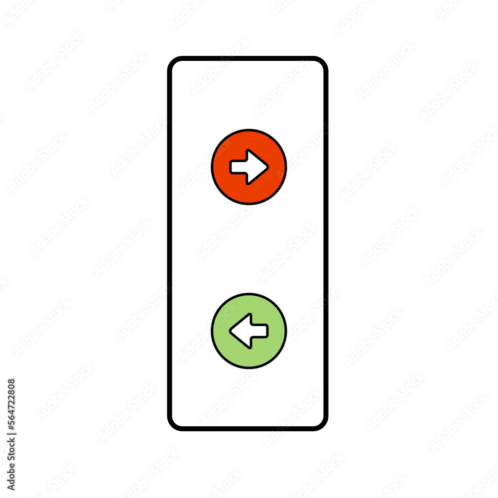 illustrazione con placca e pulsanti di direzione su sfondo trasparente illustrazione con placca e pulsanti di direzione su sfondo trasparente