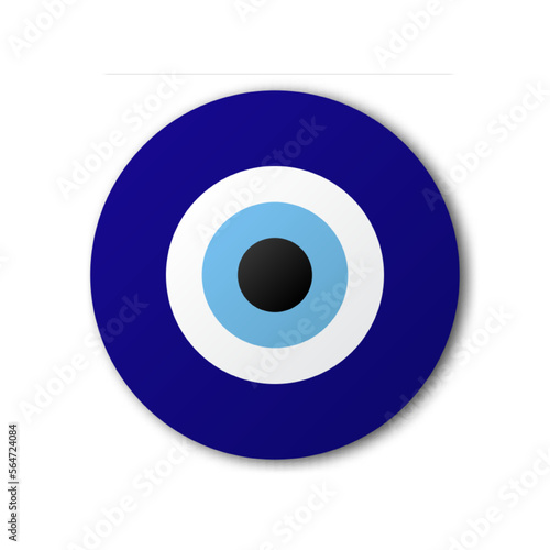 Evil eye icon. Greek or Turkish amulet. Vector illustration.