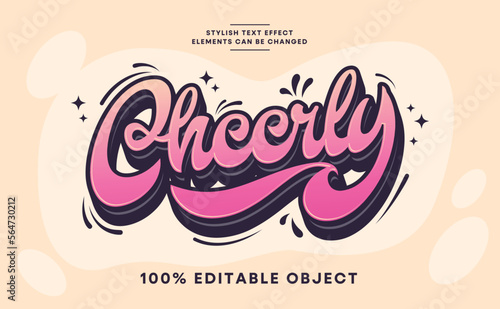 Script font effect with highlight and shadow, stylish lettering font and number. Modern trendy pop art font effect. Vector illustration photo