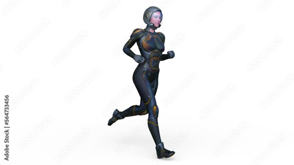 走るサイバーウーマン