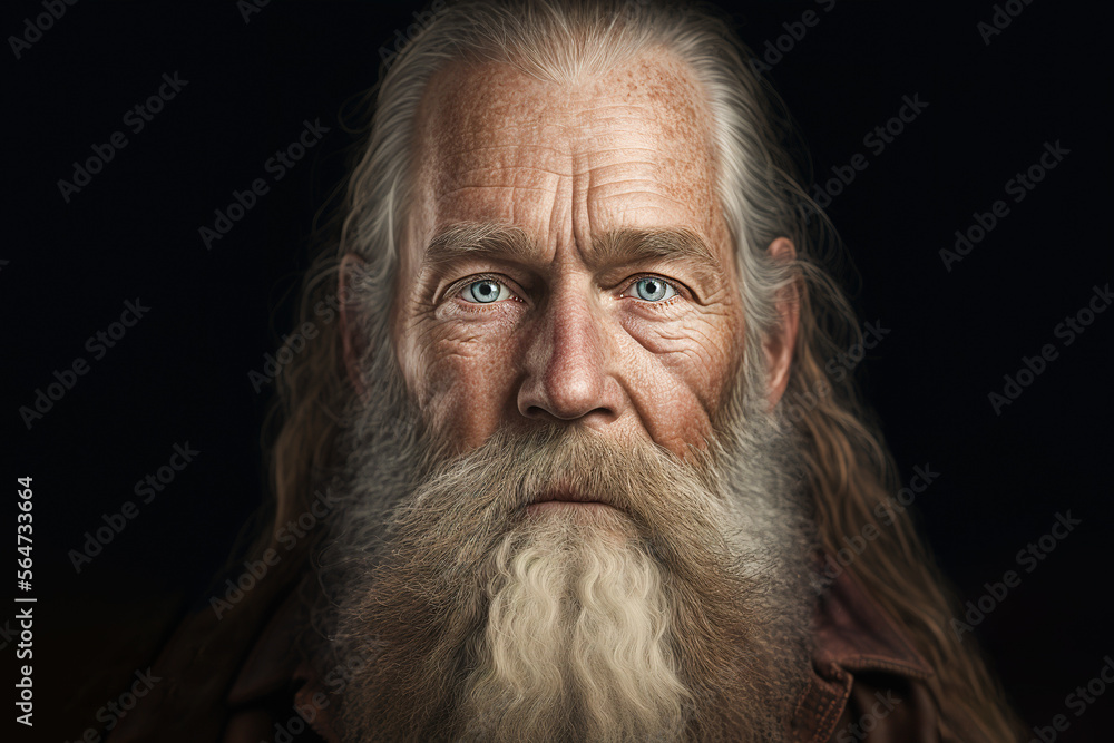 Generative AI of brutal senior man looking at camera Stock Photo ...