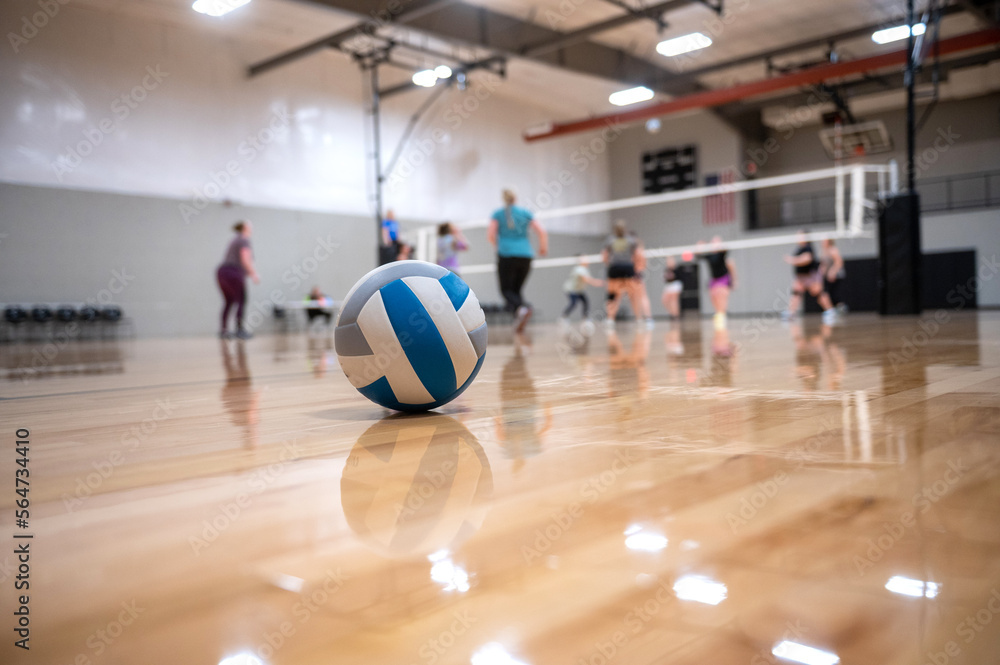 Fototapeta premium volleyball in a gym