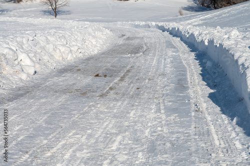 snow covered road