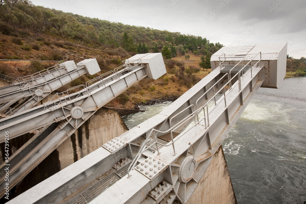 Khancoban dam, part of the Snowy Mountains Hydro scheme in New South Wales, Australia. Khancoban dam, part of the Snowy Mountains Hydro scheme in New South Wales, Australia.