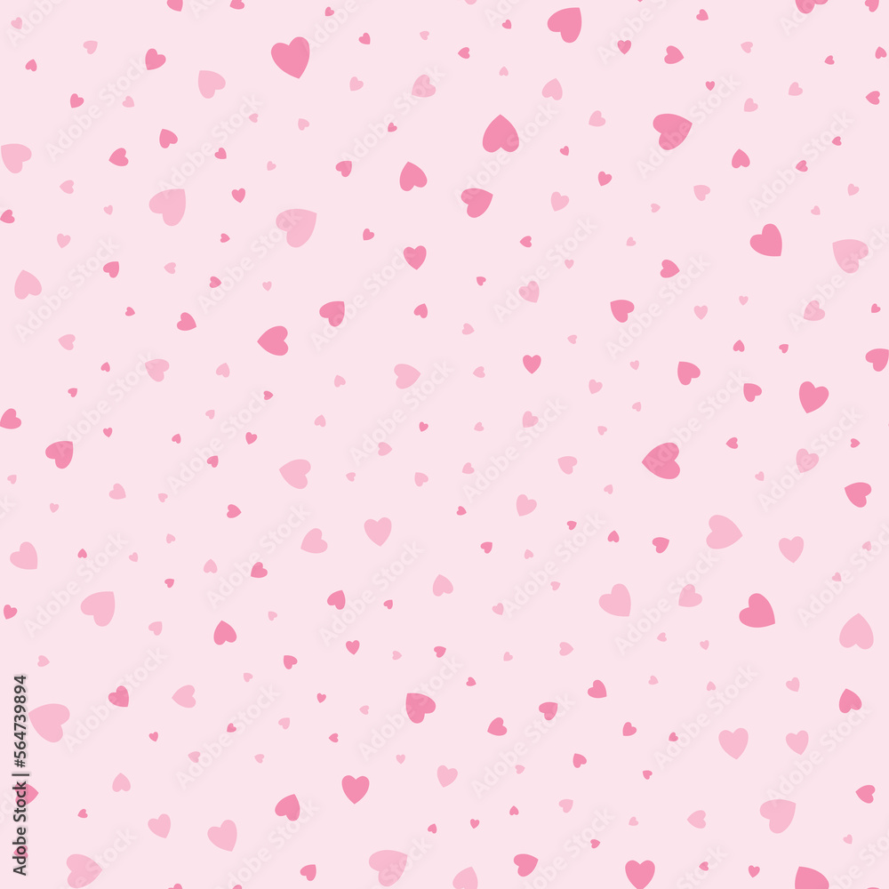 Repeated hearts drawn by hand. Cute seamless pattern. Endless romantic print. Vector illustration Repeated hearts drawn by hand. Cute seamless pattern. Endless romantic print. Vector illustration