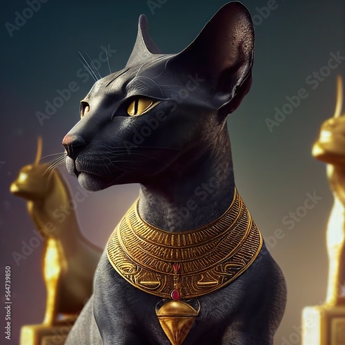 generative ai egyptian cat photo