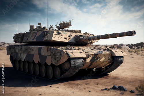 Fotobehang Char Leopard 2